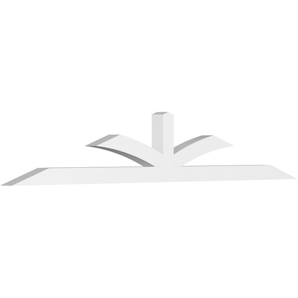 Ekena Millwork Richland Architectural Grade PVC Gable Bracket, 108"W x 18"H x 4"D x 4"F, 4/12 Pitch GBP108X18X0404RIC00 - main